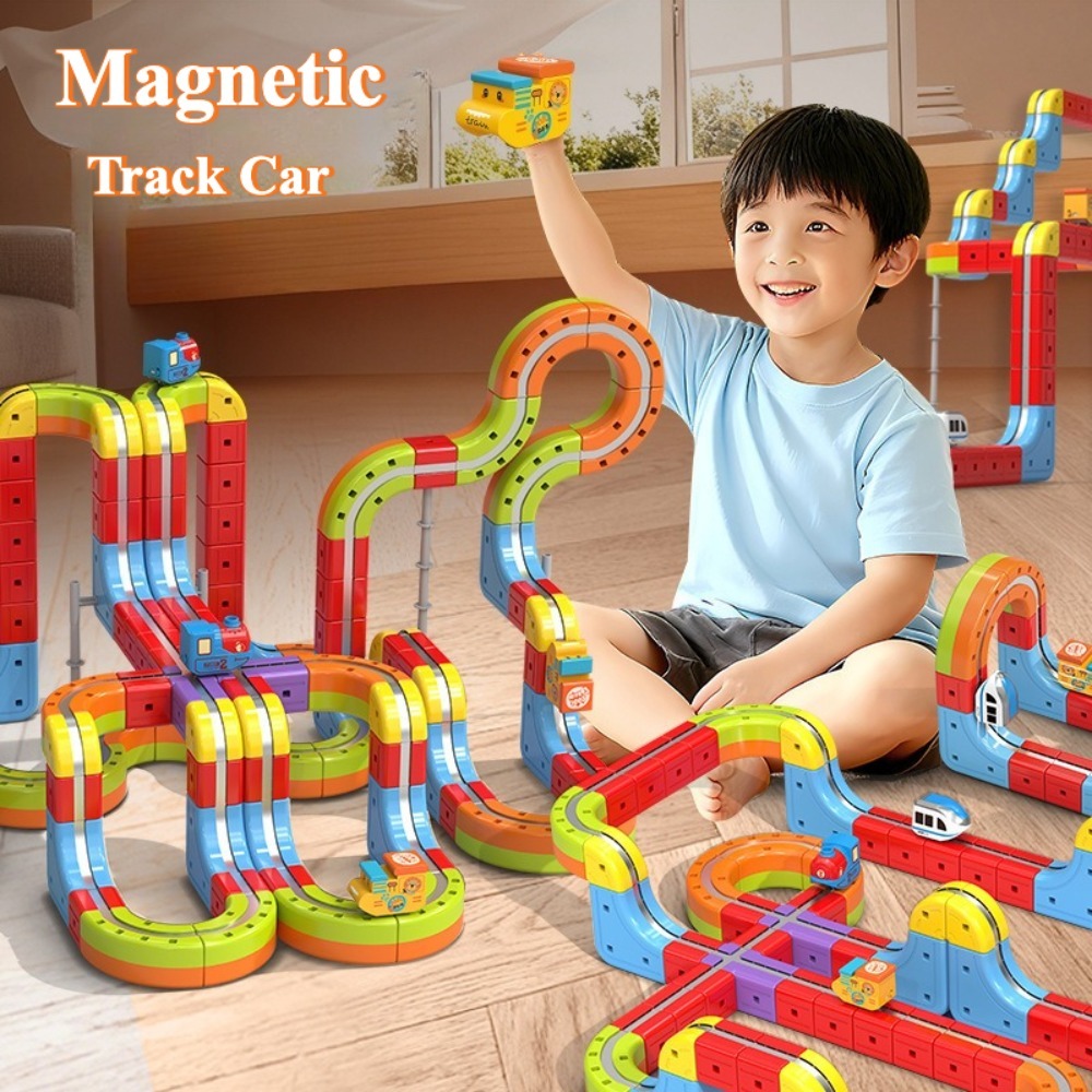 Toy Train Track Set - Diy Assembly Track Fusion Train Set