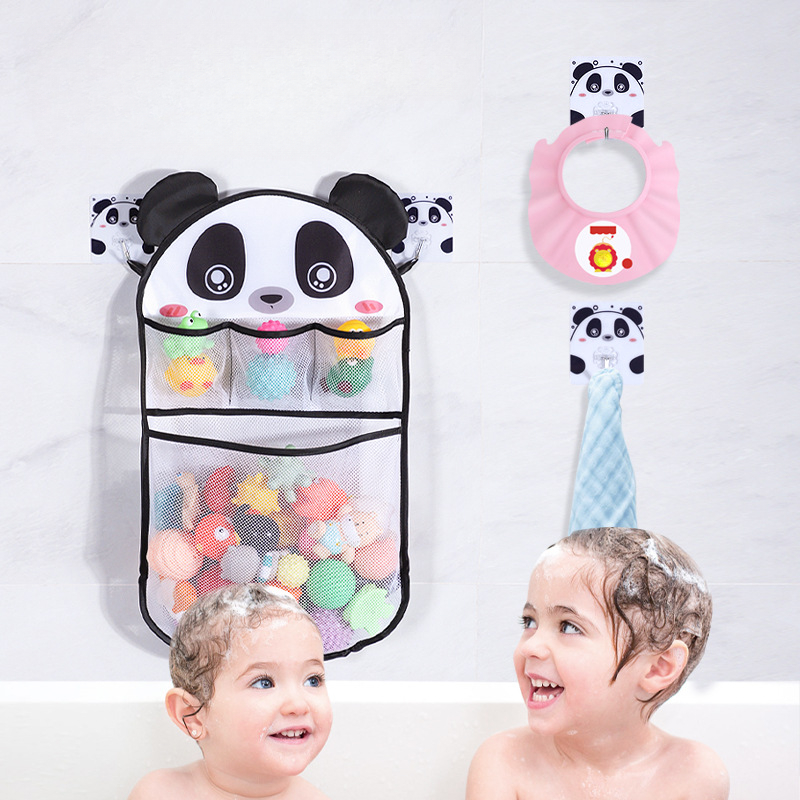 Kids Storage Toys - Cartoon Shower Hanging Basket Mesh Bag
