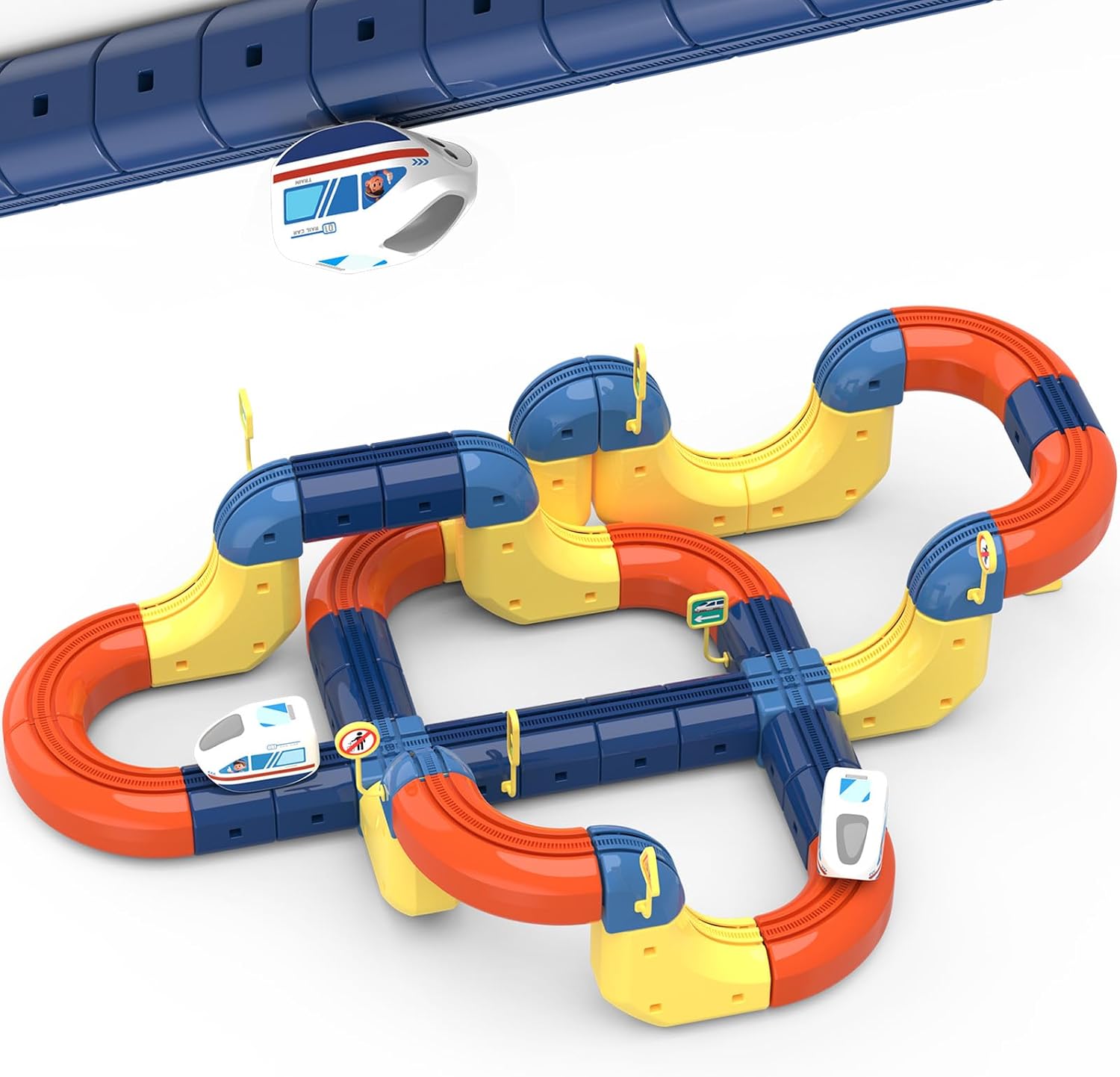 Toy Train Track Set - 3D Magic Flexible Race Tracks Electric