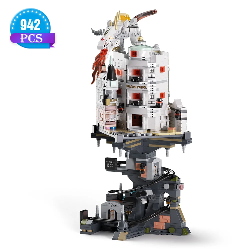 Kids Toys Lego - 1000pcs Gringottses Wizard Tower Magic World