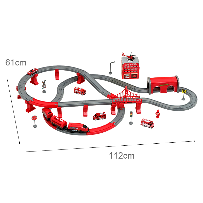 DIY Red Plastic Train Track Se - Toy Train Track Set 评论和价格