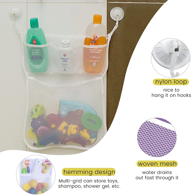 Shower Bath Toys White Pink Ba - Kids Storage Toys 评论和价格
