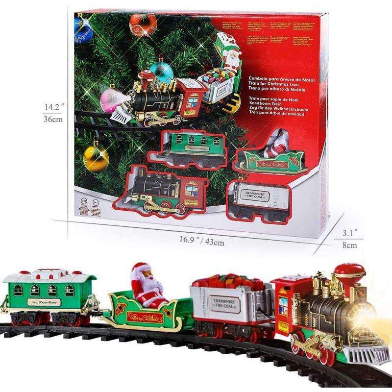 Christmas Electric Train Set w - Toy Train Track Set 评论和价格