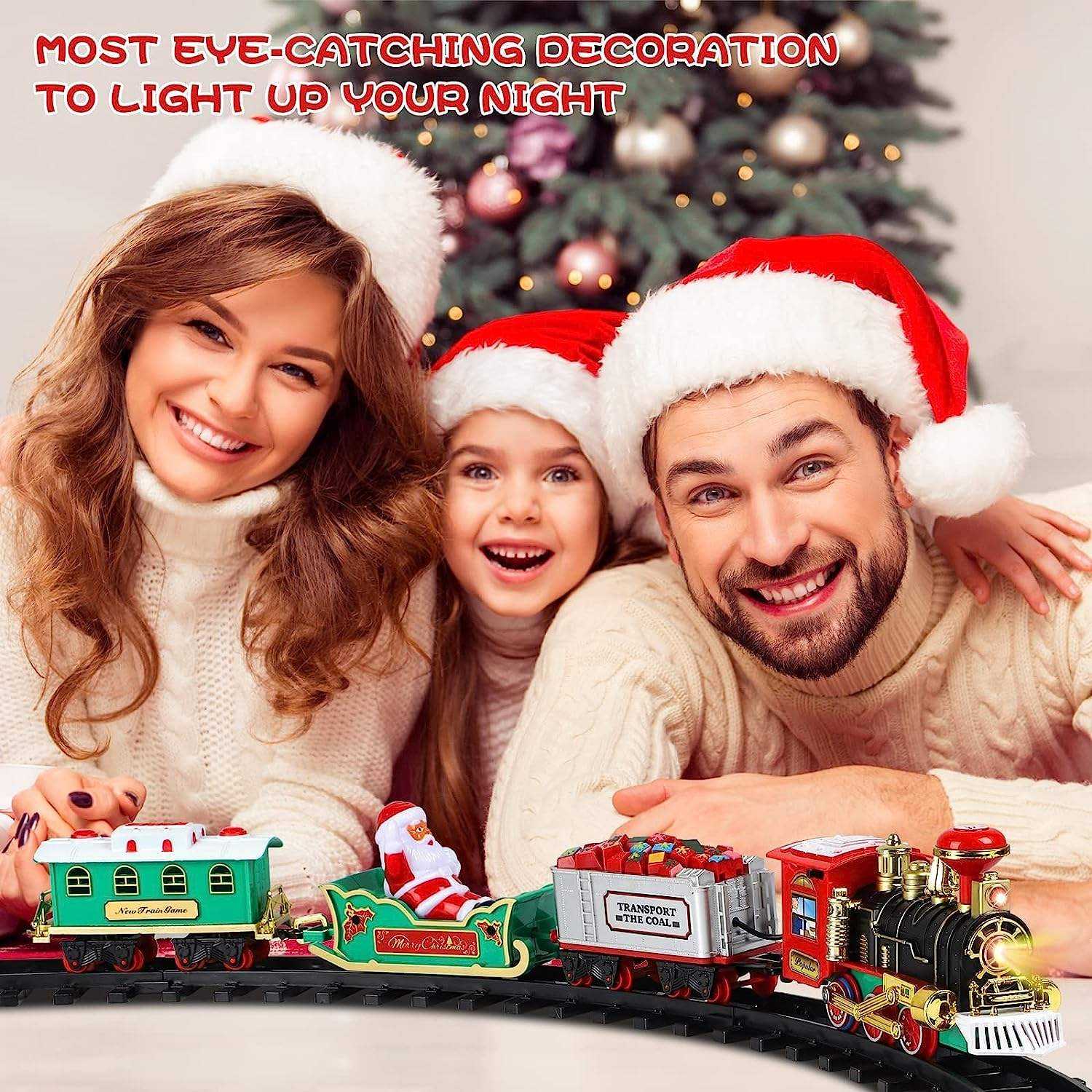 Christmas Electric Train Set w - Toy Train Track Set 评论和价格