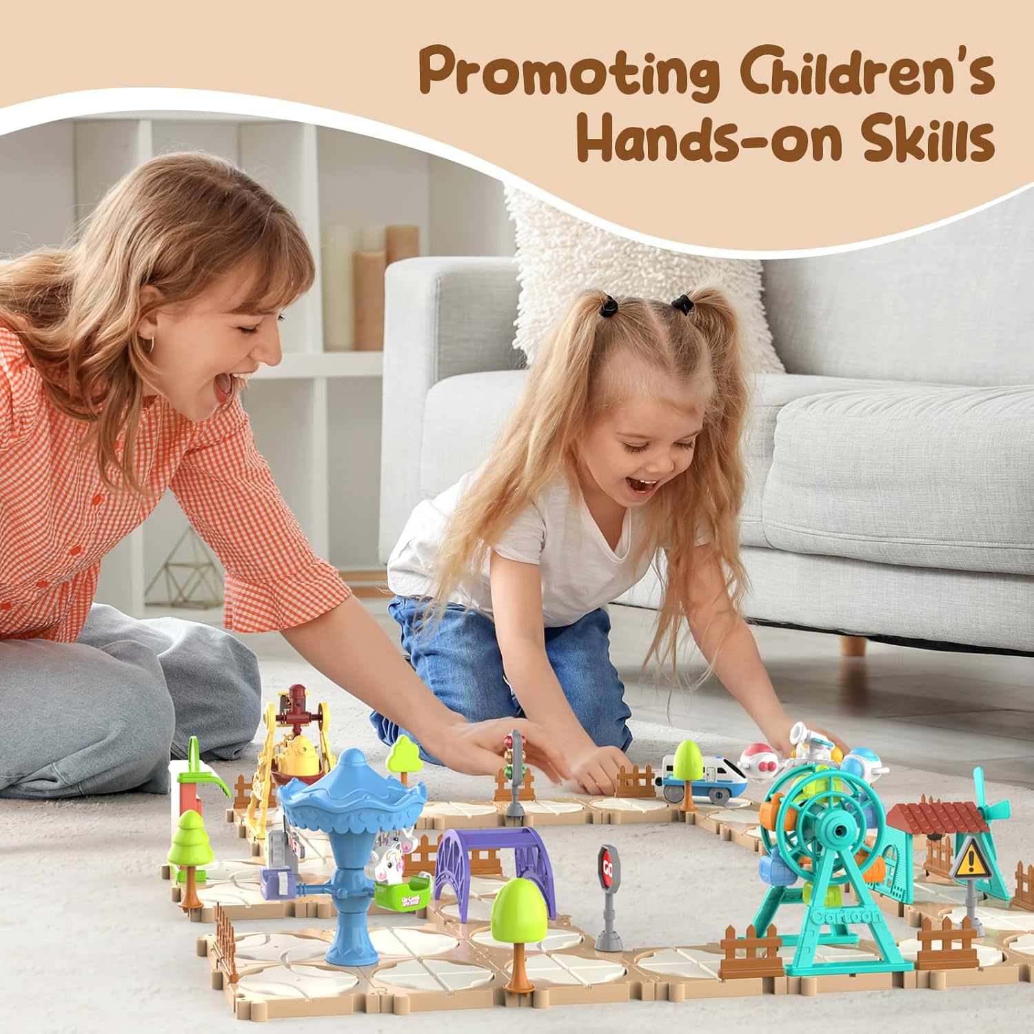 DIY Puzzle Track Car Set Assem - Toy Train Track Set 评论和价格