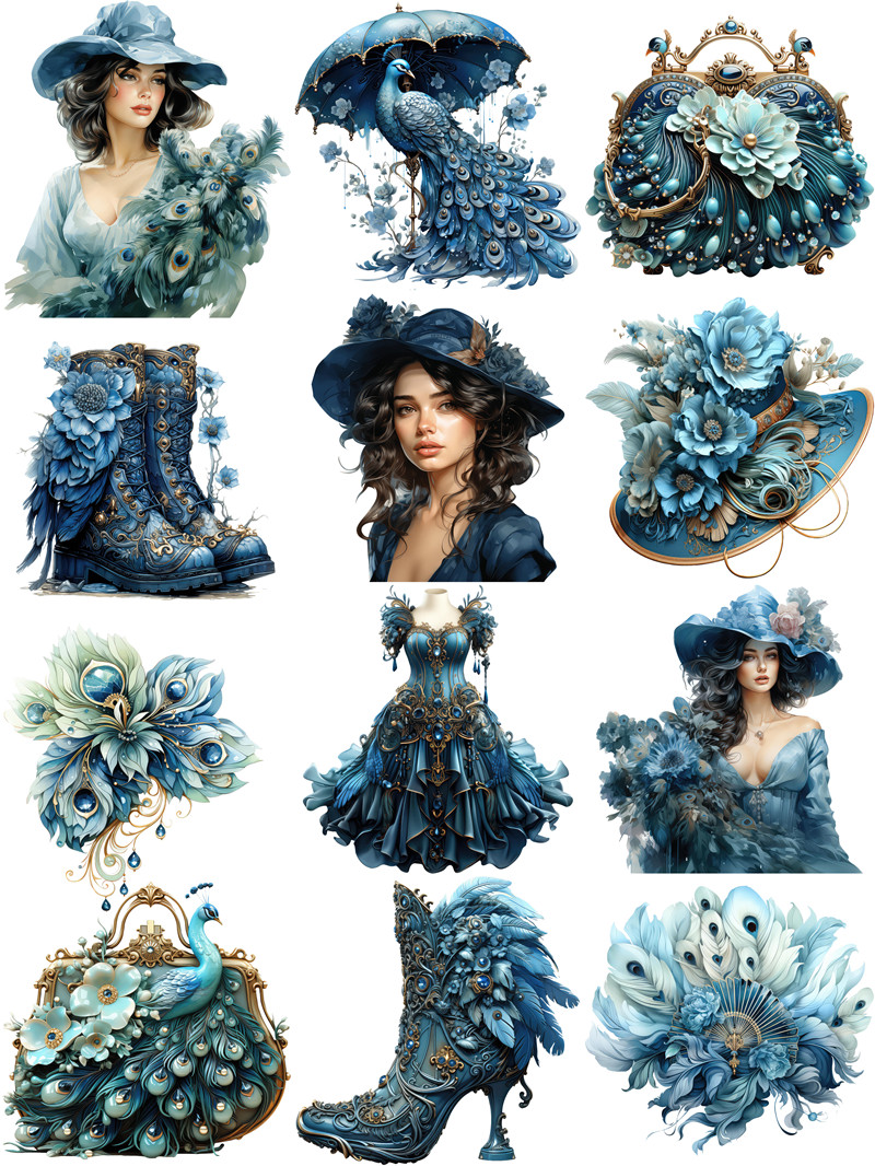 Victoria Peacock Blue Stickers - Kids Toys Victoria 评论和价格