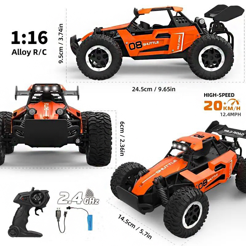 1:16 High-Speed RC Car 2.4G 20 - Kids Toys Channel 评论和价格