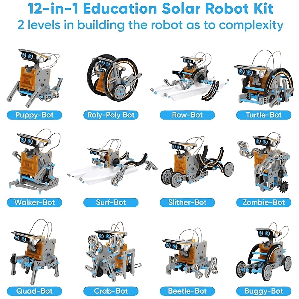 Solar Robot Building Blocks 12 - Science Experiment Kit 评论和价格