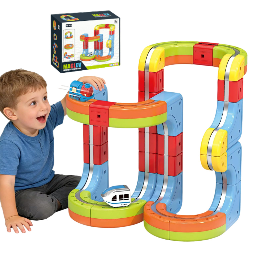 Magnetic Electric Train Set wi - Toy Train Track Set 评论和价格