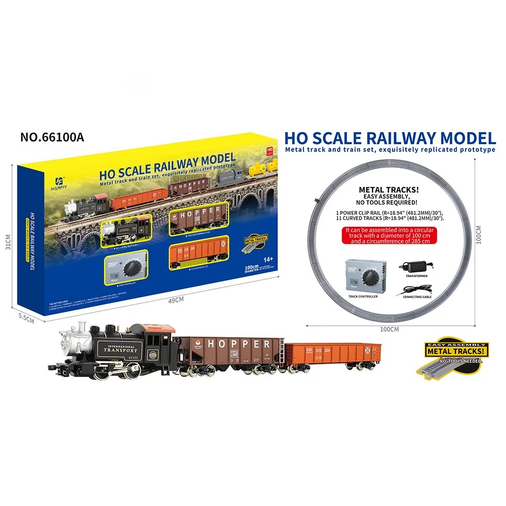 HO Scale Metal Rail Train Mode - Toy Train Track Set 评论和价格