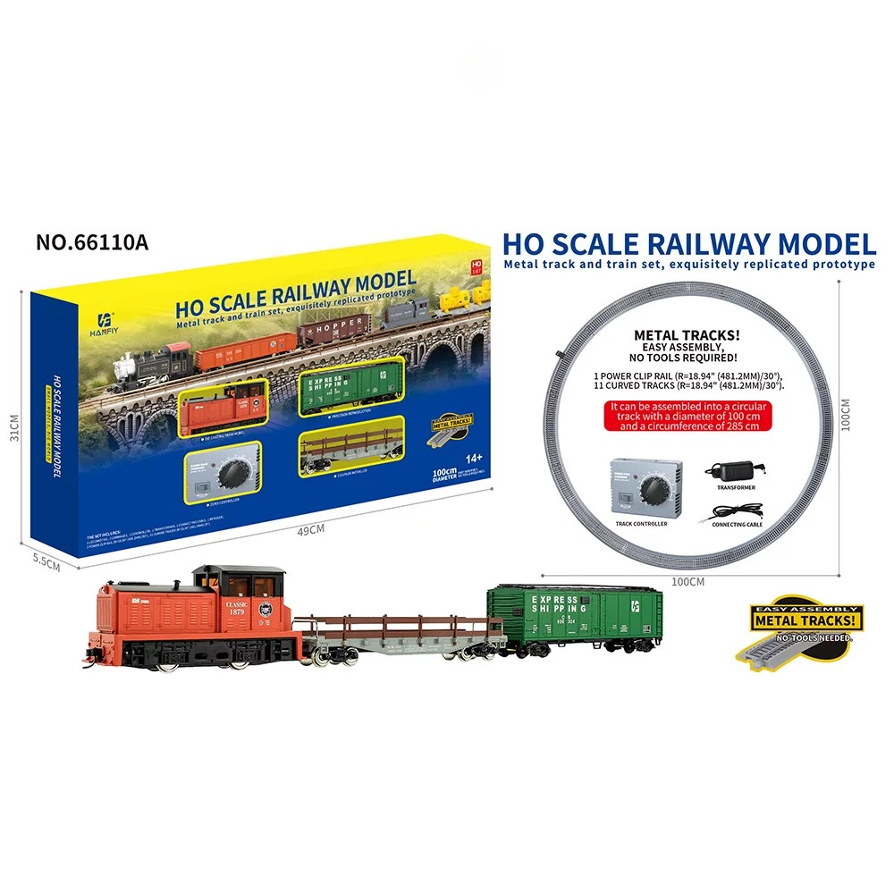 HO Scale Metal Rail Train Mode - Toy Train Track Set 评论和价格