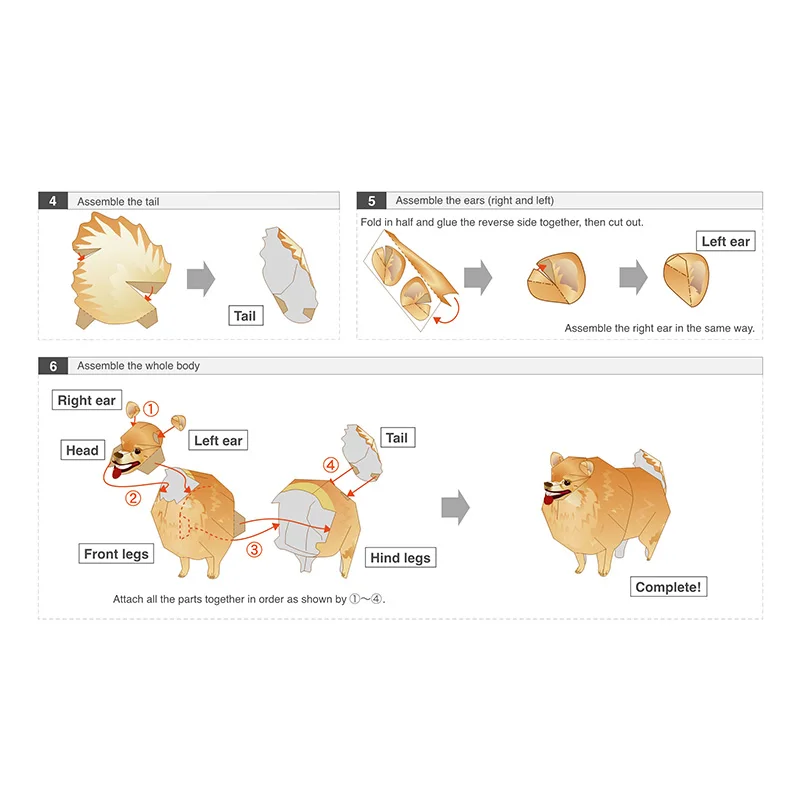 Pomeranian Dog Folding Origami - Kids Toys Dog 评论和价格