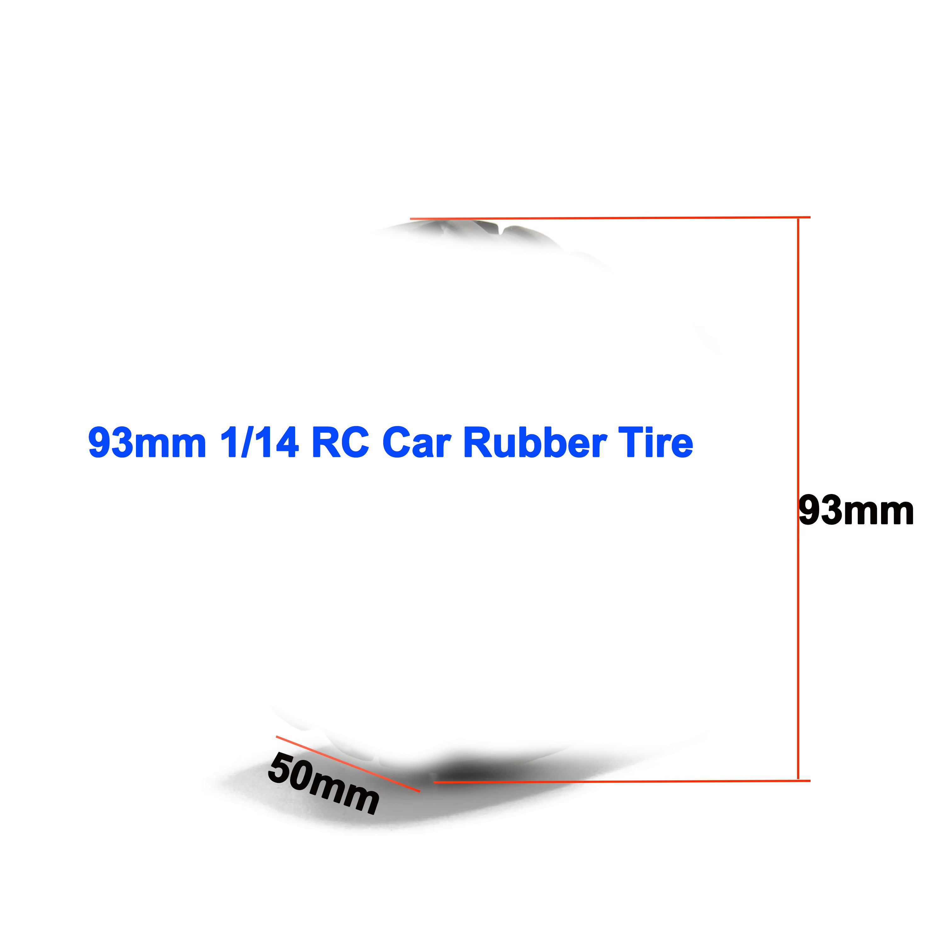 93mm 1/14 RC Car Rubber Tire W - Hot Wheels Car Monster Trucks 评论和价格