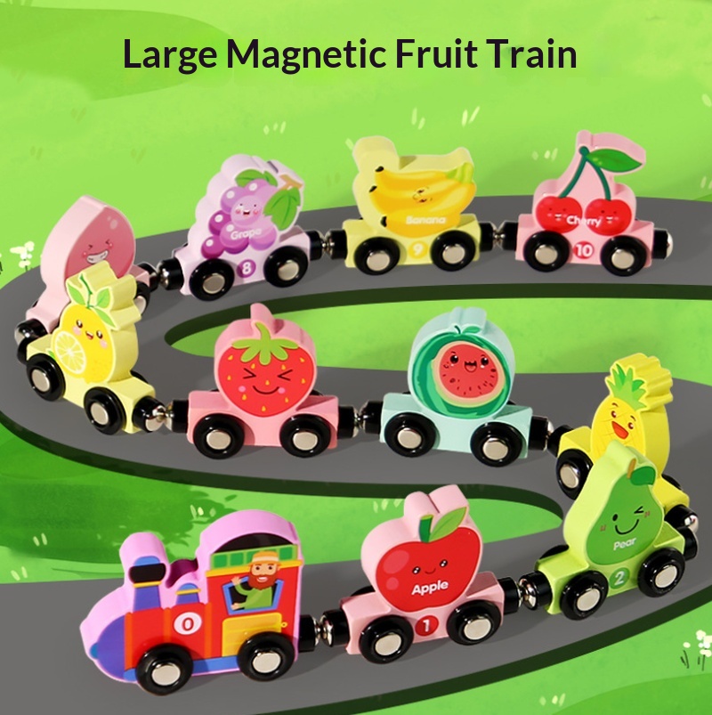 Children'S Wooden Magnetic Col - Toy Train Track Set 评论和价格