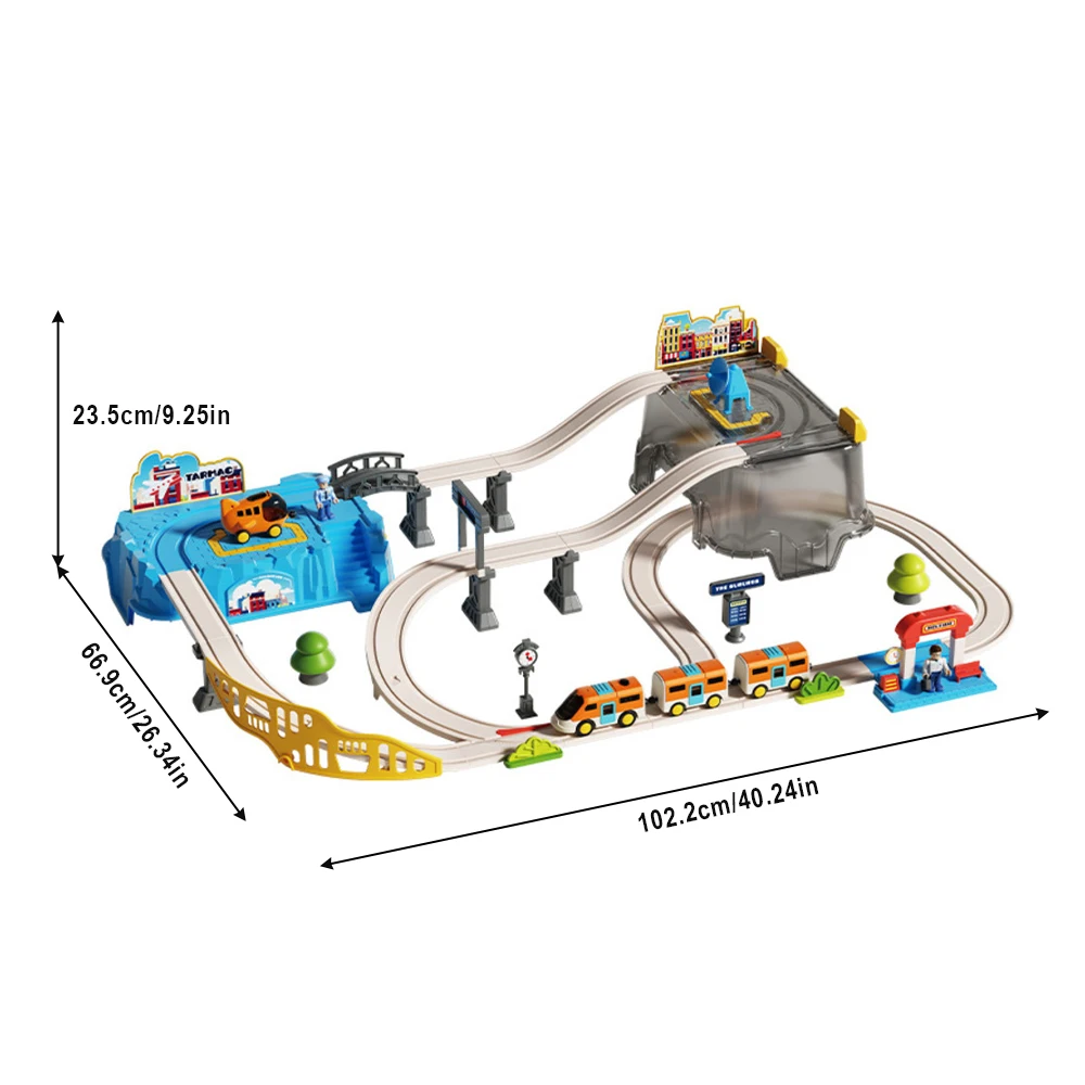 Airport Themed Train Track Toy - Toy Train Track Set 评论和价格