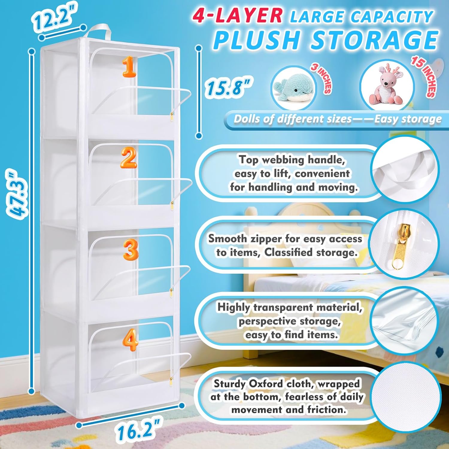 4-Tier Transparent Zipper Dust - Kids & Toys Expo Saudi Arabia 评论和价格