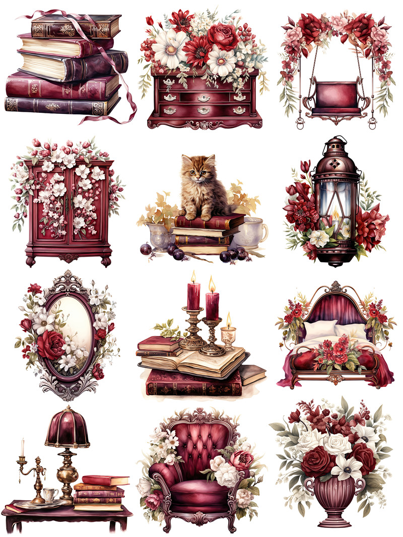 Retro Victoria Lady Stickers C - Kids Toys Victoria 评论和价格
